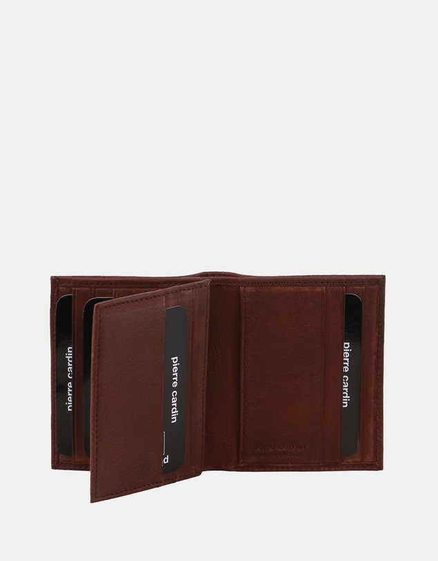 Pierre Cardin - Pierre Cardin Rustic Leather Men's Slim Bi-Fold Wallet