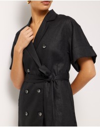 AERE - Cassia Linen Mini Dress