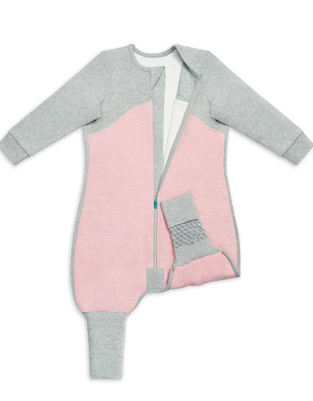Love to Dream - Sleep Suit 1.0 TOG Long Sleeve Organic Cotton in Dusty Pink