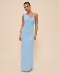 CHANCERY - Elly Asymmetric Draped Cowl Maxi Dress