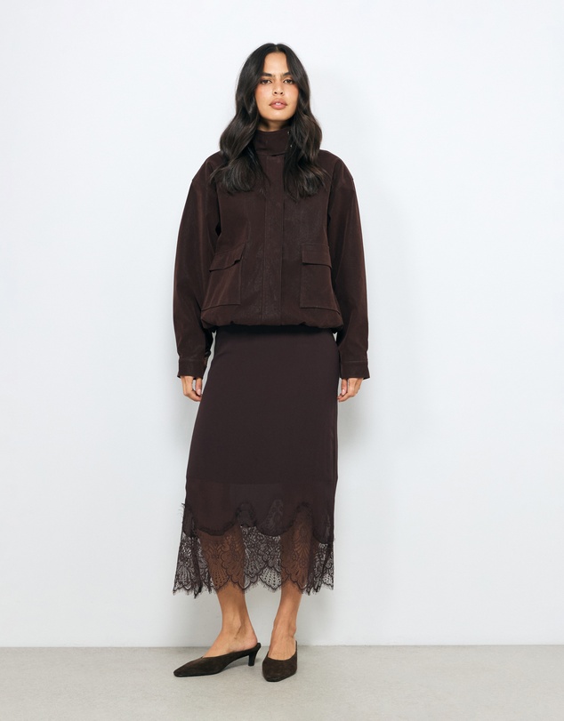 AERE - Tala Heeled Suede Mules