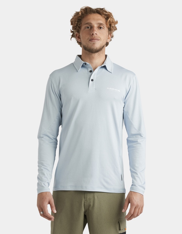 Quiksilver - Mens Baitball Polo Long Sleeve Surf Shirt