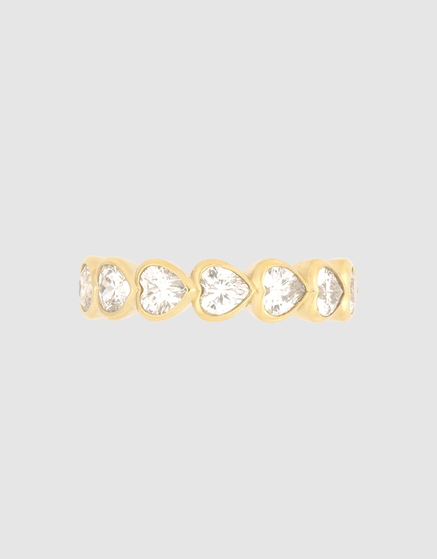 Wanderlust + Co - Heart Bezel 14K Gold Vermeil Ring
