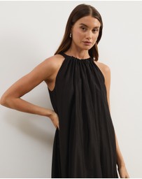 Atmos&Here - Paloma Voile Cut Away Tie Midi Dress