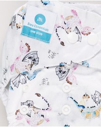 itti bitti - Bare Essentials One Size Fits Most Reusable Cloth Nappy & Wetbag 2-Pack