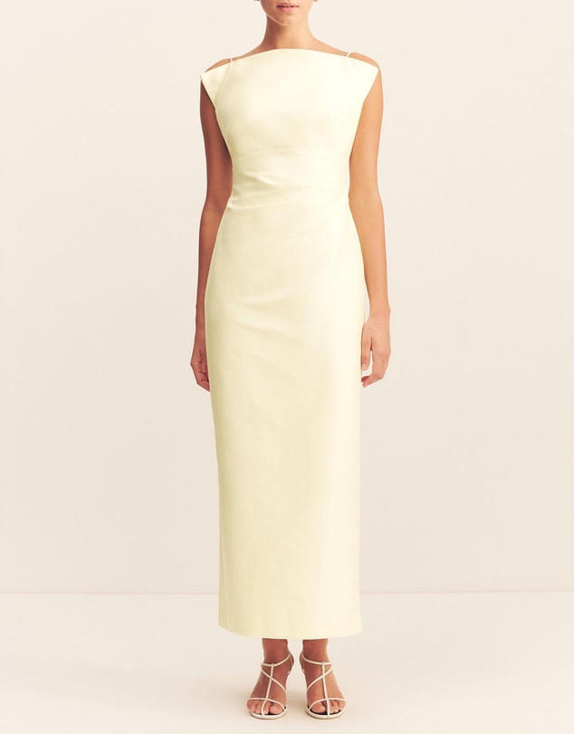 Shona Joy - Otis Draped High Neck Midi Dress