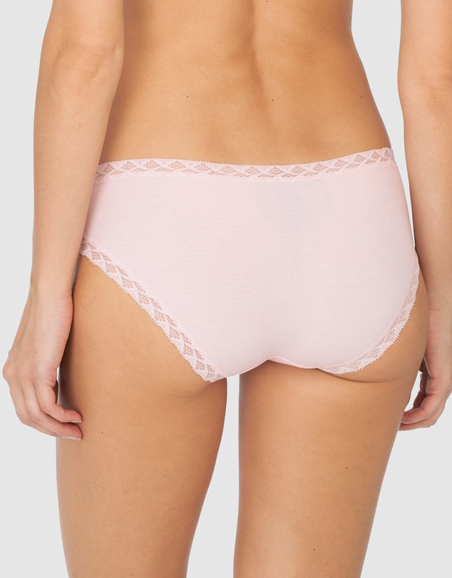 Natori - Bliss Lace Trim Pima Cotton Hipster Girl Brief