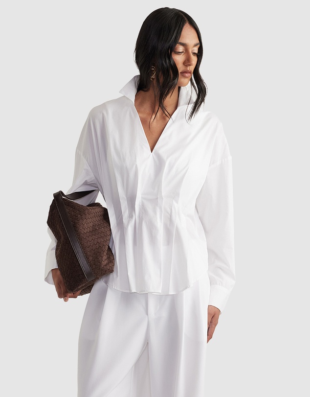 Decjuba - Pia Pleated Oversized Shirt