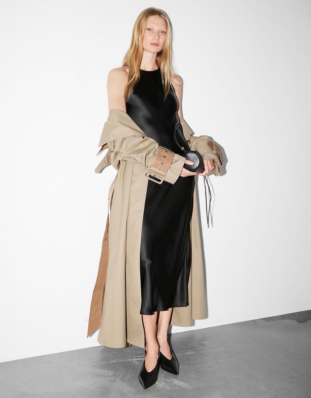 & Other Stories - Sleeveless Satin Midi Dress