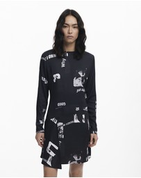 Desigual - Short newspaper dress