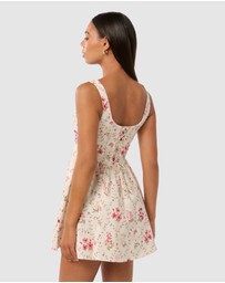 Forever New - Brielle Printed Lace Up Mini Dress