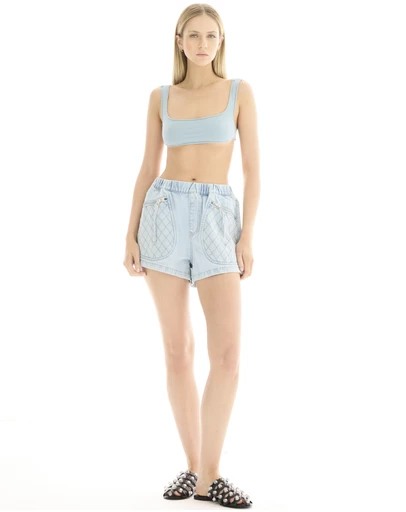THE TALES - Hailey Pull On Denim Sports Shorts