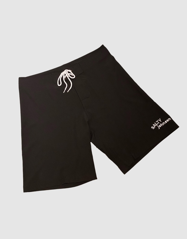 Salty Johnson - Classic Performance Board Shorts - Black