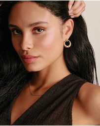 THOMAS SABO - THOMAS SABO Half-Hoop Earrings with Green, White & Red Stones