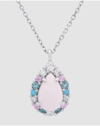 Georgini - GEORGINI WISTERIA CREATED OPAL FLORIBUNDA PENDANT SILVER