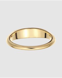 Elli Jewelry - SUN Signet Ring in Gold-Plated 925 Sterling Silver