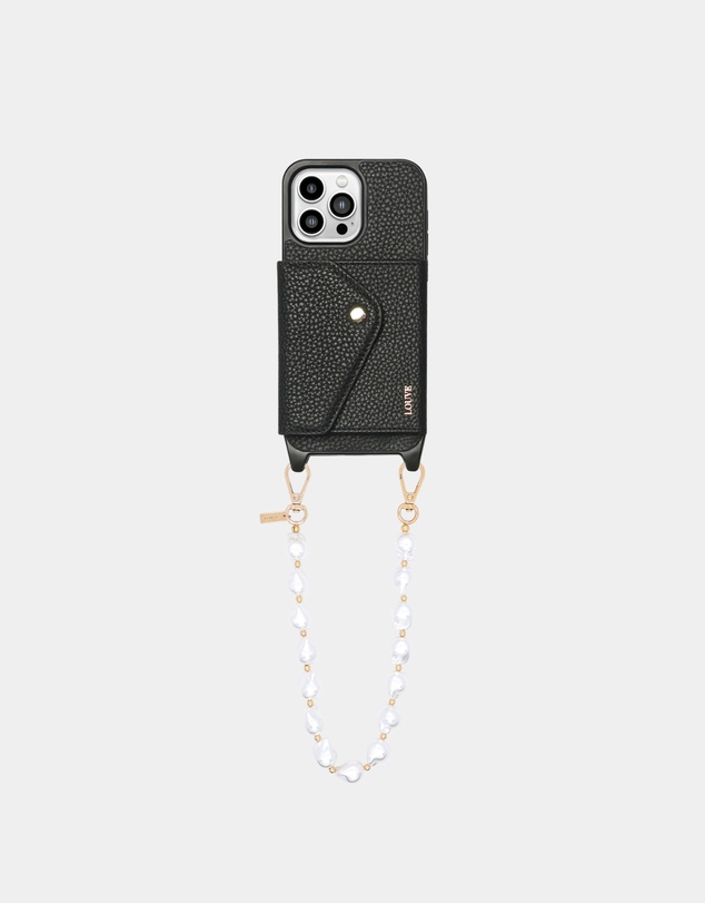 LOUVE COLLECTION - Leather Phone Case Wallet & Strap + Daisy Pearl Wristlet