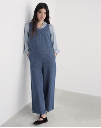 Seasalt - Seasalt Cornwall Blue Salt Air Wide Leg Jumpsuit