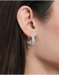THOMAS SABO - Hoop earrings with white stones