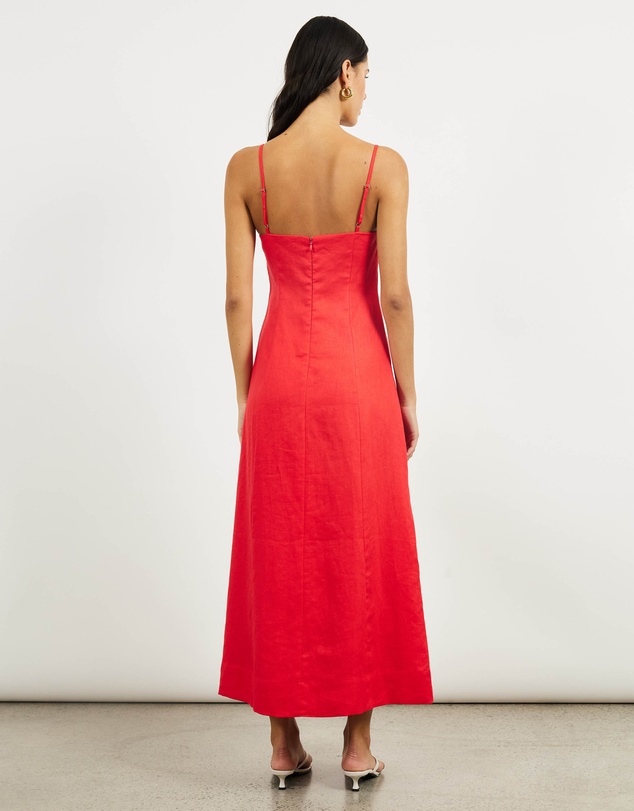 Lover - Tacita Linen Midi Dress