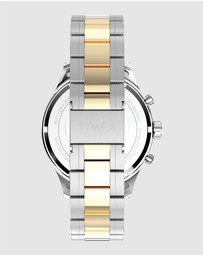 TIMEX - Men's Dress Chronograph 43mm Stainless Steel Bracelet Watch