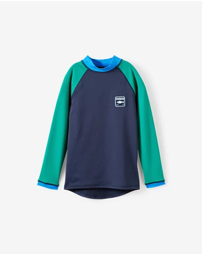 Cotton On Kids - Flynn Long Sleeve Raglan Rash Vest
