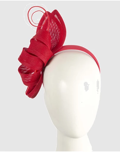 Max Alexander - Red Bow Fascinator