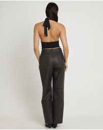 Alice In The Eve - Esme Leather Look Straight Pants