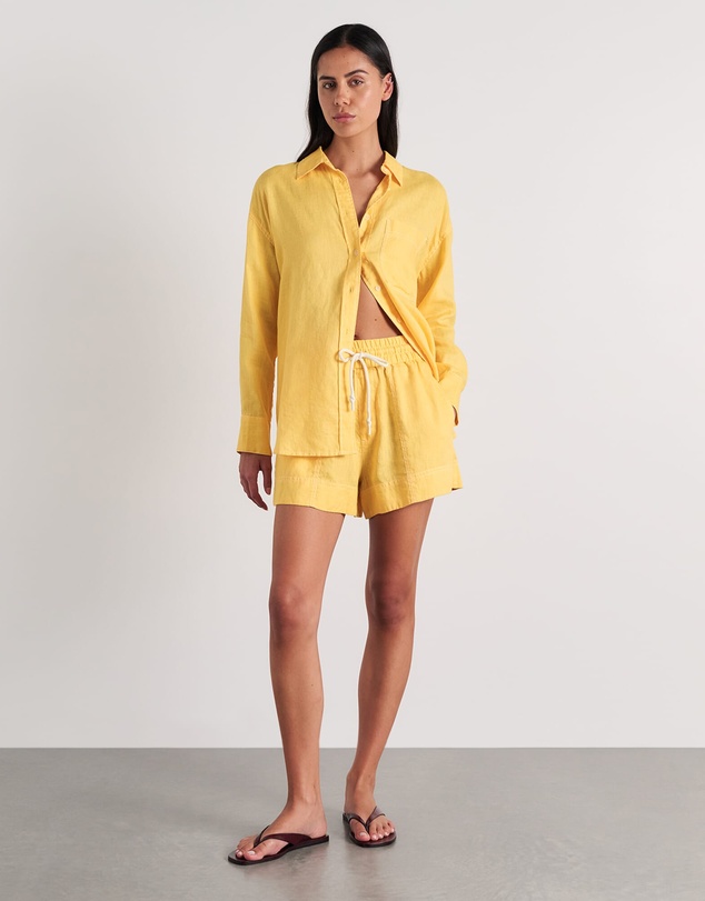 Jag - Gigi Linen Pull On Short - ICONIC EXCLUSIVE
