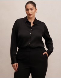 Forever New Curve - Coco Curve Satin Shirt