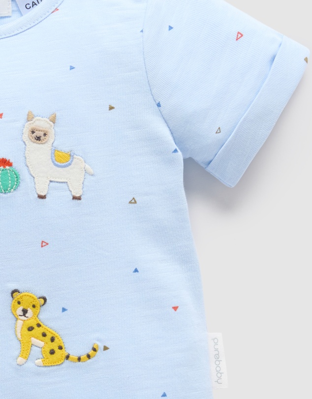 Purebaby - Animal Fiesta Short Growsuit -Kids-Babies