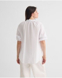 Oxford - Annika Washed Linen Shirt