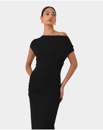 Forcast - Mia Ruched Jersey Dress