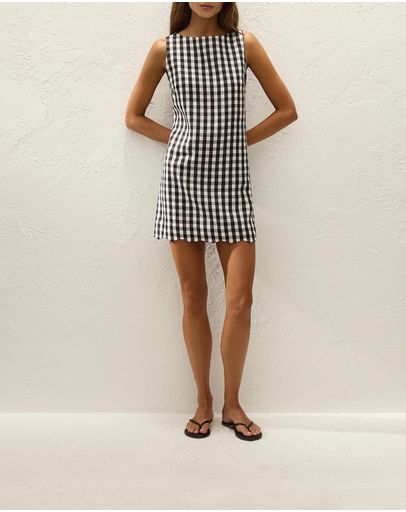 Gingham Black