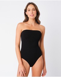 UNE PIECE - Crinkle Cut Strapless One Piece Swimsuit