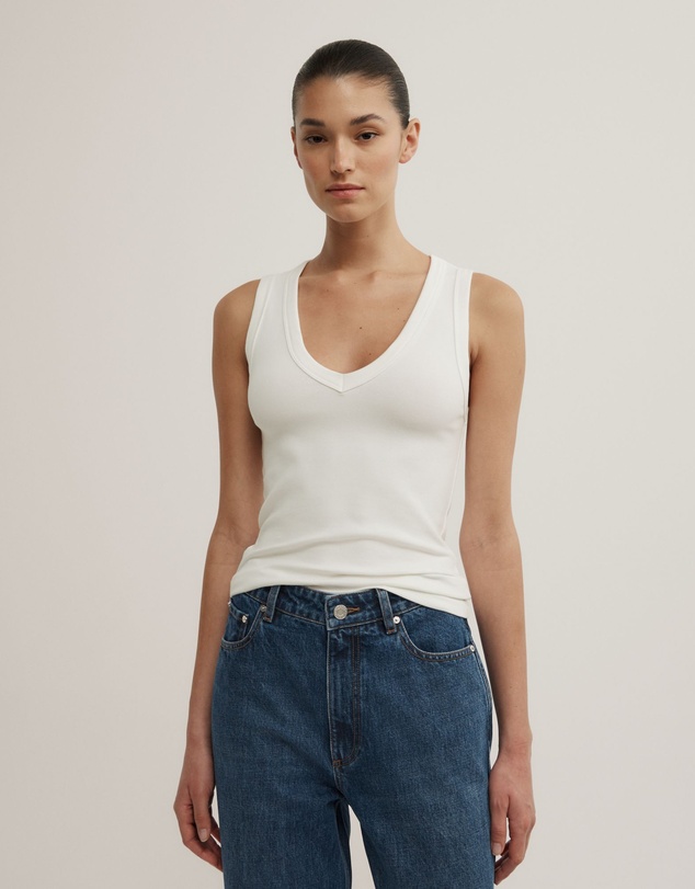 Witchery - Fine Rib V-neck Tank Top
