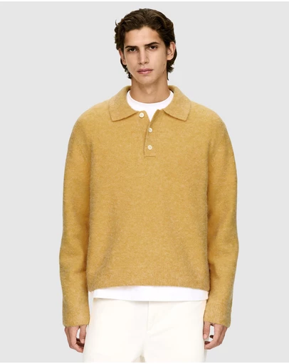 ARKET - Alpaca Wool Blend Polo Shirt