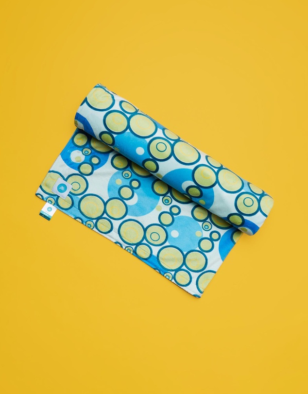 itti bitti - Cot Blankee - Seaweed with Azure