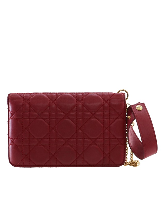 Pre-Loved by Azura Reborn - Pre-Loved Lambskin Cannage DiorAddict Wristlet Clutch