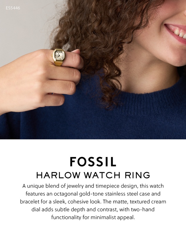 Fossil - Harlow Watch Ring Gold Analogue