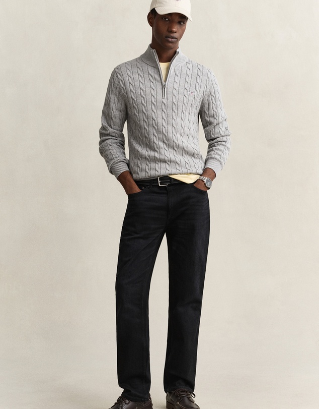 Gant - Cotton Cable Half-Zip Knit