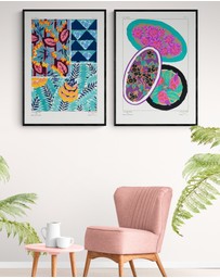 Inka Arthouse - Set of 2 Floral Patterns by E.A. Séguy Art Prints