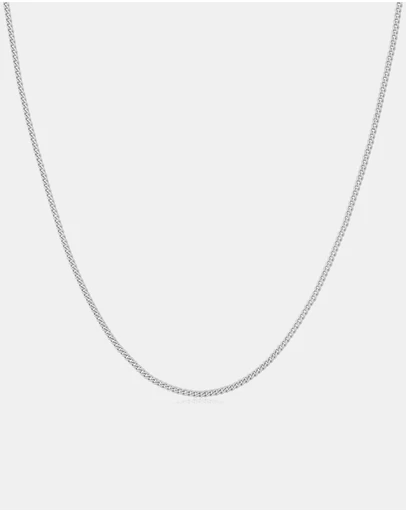Ania Haie - Ania Haie Silver Slim Curb Link Chain Necklace
