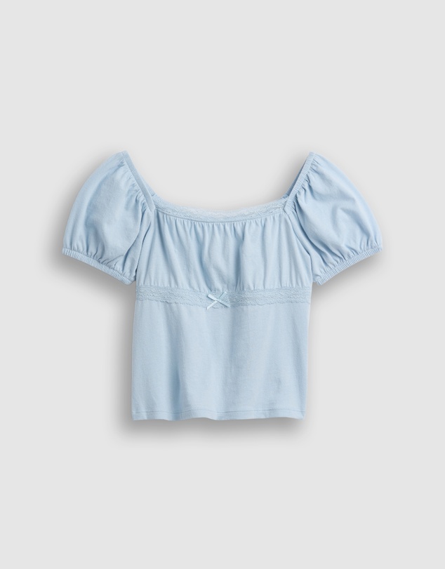 GAP - SS Lace Trim Top - Teens