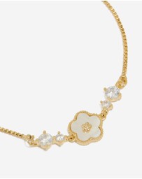 Lovisa - Gold Plated Cubic Zirconia Flower Inlay Toggle Bracelet