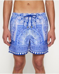 Camilla - Mid Length Boardshorts With Elastic Waist