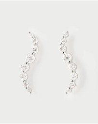 PDPAOLA - Diamonds and White Gold Venus Stud Earrings