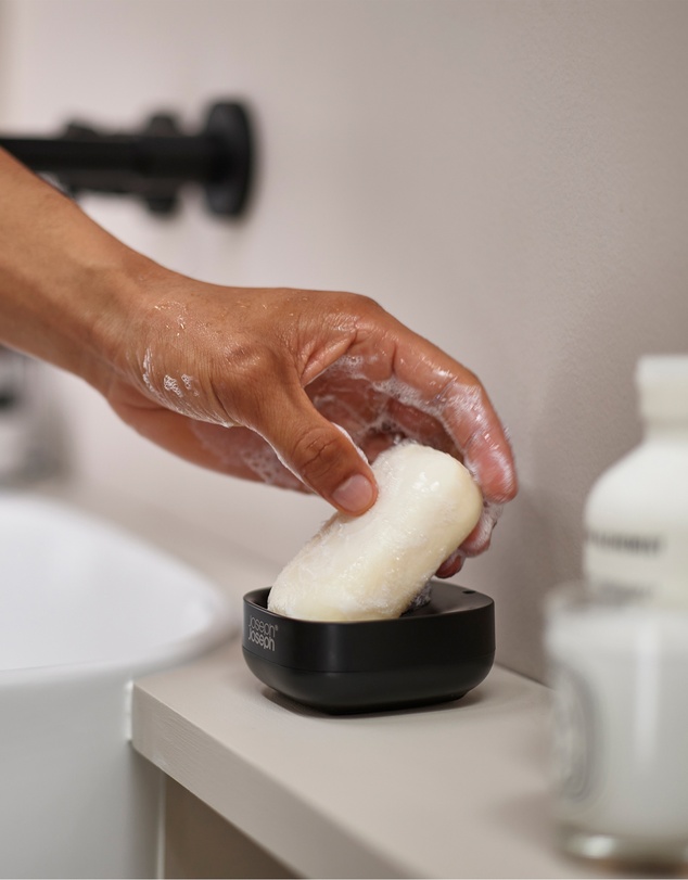 Joseph Joseph - Slim™ Compact Soap Dish with Matt Black Finish