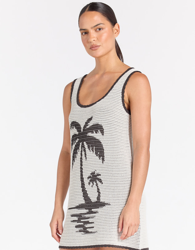 Poolside Paradiso - Palm Beach U Crochet Knit Dress - Tiare