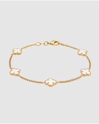Elli Jewelry - Bracelet Cloverleaf 925 Sterling Silver Gold-Plated